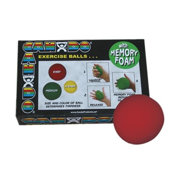 Fabrication Enterprises Fabrication Enterprises 10-0777 CanDo Memory Foam Squeeze Ball - 3.0 in. Diameter; Red; Easy - 10-0777