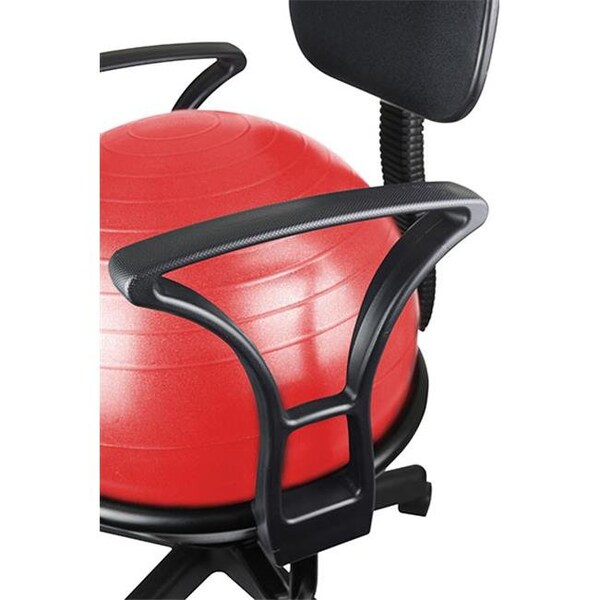 Fabrication Enterprises Fabrication Enterprises 30-1791R Cando Metal Mobile Ball Stabilizer Chair With Arms Ball; Red - 30-1791R
