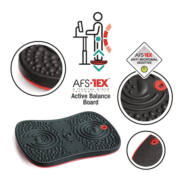 Floortex AFS-TEX Active Balance Board, 14 x 20 x 2.5, Black - FCWB1420ABK