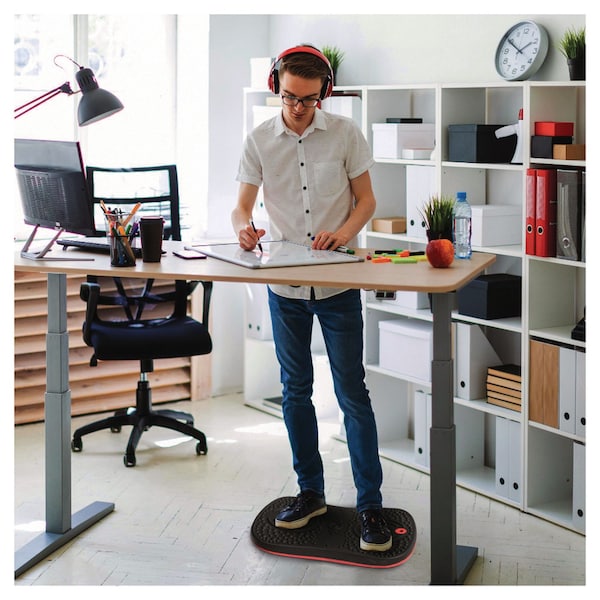 Floortex AFS-TEX Active Balance Board, 14 x 20 x 2.5, Black - FCWB1420ABK