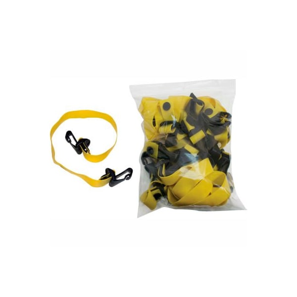 Fabrication Enterprises CanDo Adjustable Exercise Band, X-Light, Yellow, 10 Each - 10-3201-10