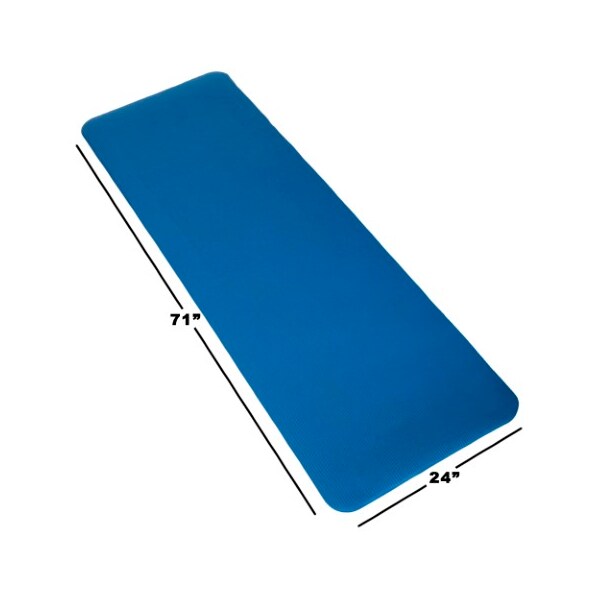 Leisure Sports Extra Thick Yoga Mat, Non-Slip Comfort Foam, Durable Exercise Mat For Fitness, Pilates (Blue) - 846179UVJ