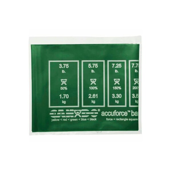 Fabrication Enterprises CanDo AccuForce Exercise Band, Green, 48L Band - 1462340