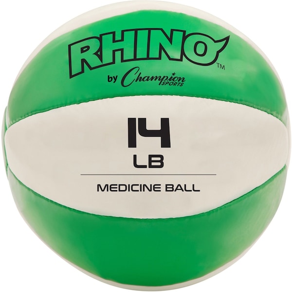 Champion Sports Leather Medicine Ball, 7 kg, 11"D - MB14