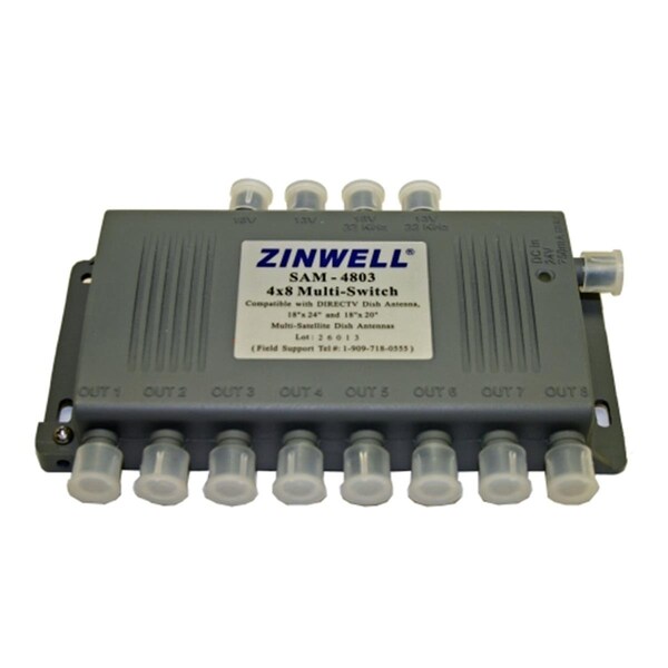 Tecnología Homevision de 4 entradas y 8 salidas Multiswitch Zinwell Sam-4803 - DGSSAM4803