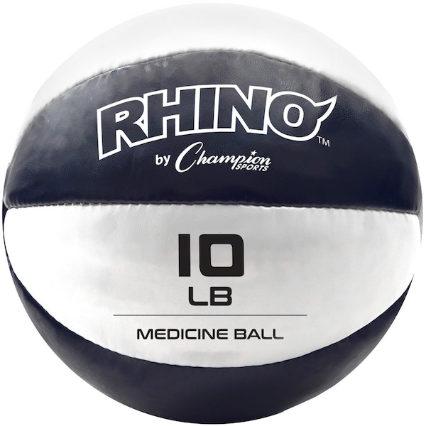 Champion Sports Leather Medicine Ball, 4kg, 10"D - MB9
