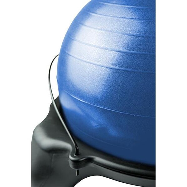 Fabrication Enterprises Fabrication Enterprises 30-1796B Cando Plastic Exercise Ball Stool & Trainer With Locking Casters; Blue - 30-1796B