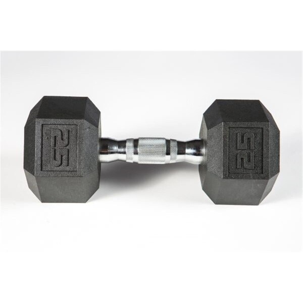 York Barbell York Premium Pvc Hex Dumbbell with Chrome Ergo Handle - 25 lbs - 37009