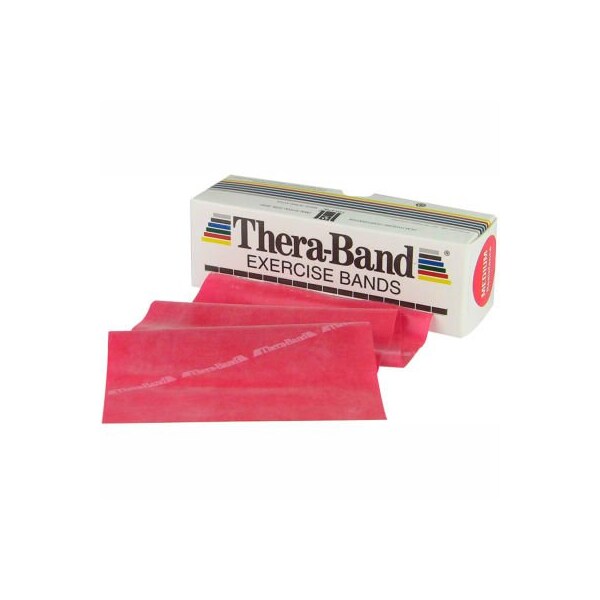 Fabrication Enterprises Thera-Band Latex Exercise Band, Red, 6 Yard Roll/Box - 10-1001
