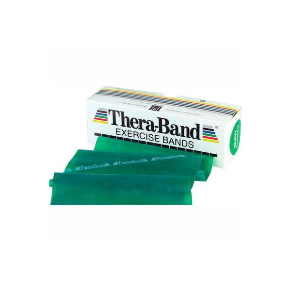 Fabrication Enterprises Thera-Band Latex Exercise Band, Green, 6 Yard Roll/Box - 10-1002