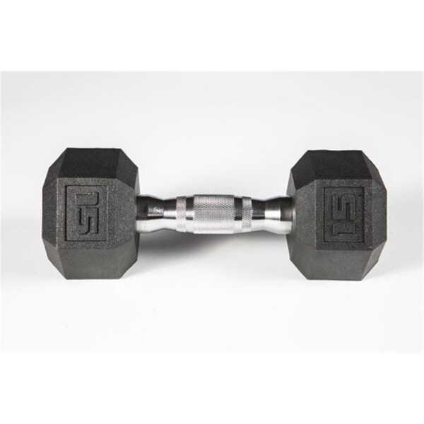 York Barbell York Premium Pvc Hex Dumbbell with Chrome Ergo Handle - 15 lbs - 37005