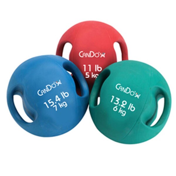 Fabrication Enterprises Cando Two-Handle Medicine Ball, Gold - 22 lbs & 10 Kg - FA129023