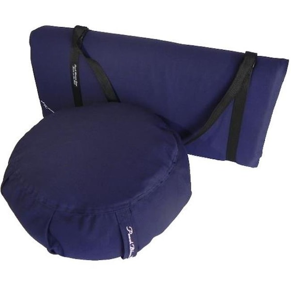 Peach Blossom Yoga Peach Blossom Yoga 11003 3 Pieces Yoga Studio Set -Zafu Zabuton Set With Strap; Indigo - 11003-A2