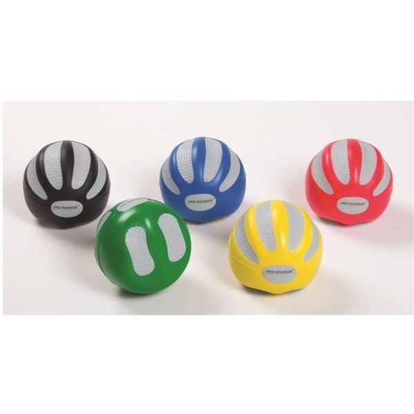 Cando International Cando 10-1995 Digi-Squeeze Hand Exerciser with No Rack - Large - Set of 5 - 34973