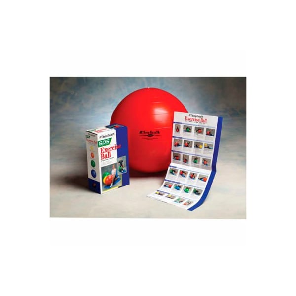 Fabrication Enterprises Thera-Band SCP Pro Series Inflatable Exercise Ball, 55 cm (22"), Red - 30-1877