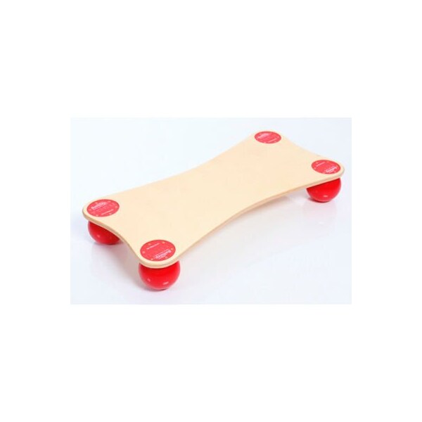 Fabrication Enterprises TOGU Balanza Ballstep Balance Board, Birch Wood with Red Balls - 30-4560