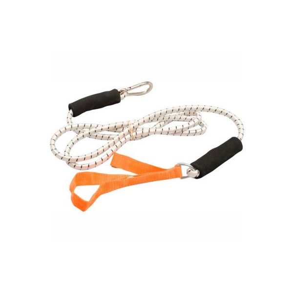 Fabrication Enterprises CanDo Bungee Exercise Cord with Attachments, 4' Cord, Gold - 1430930