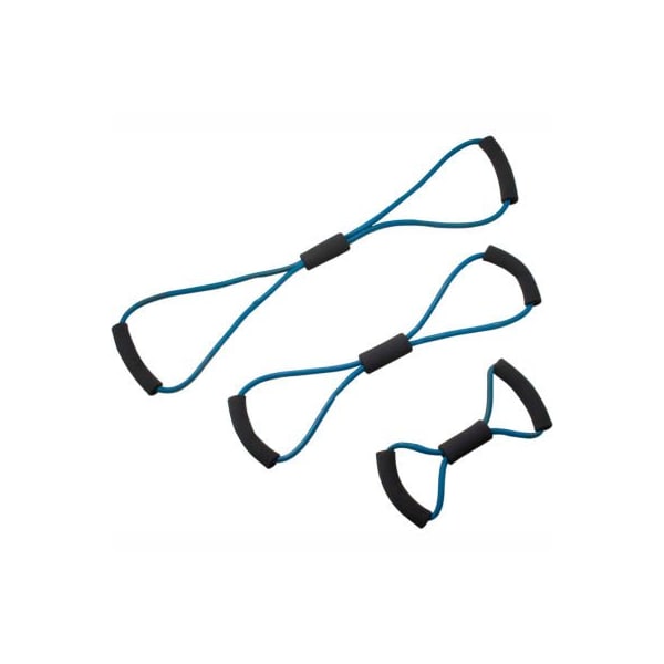 Fabrication Enterprises CanDo BowTie Tubing Exerciser, Full Body Set -14", 22", 30"), Blue, 3/Set - 1437139