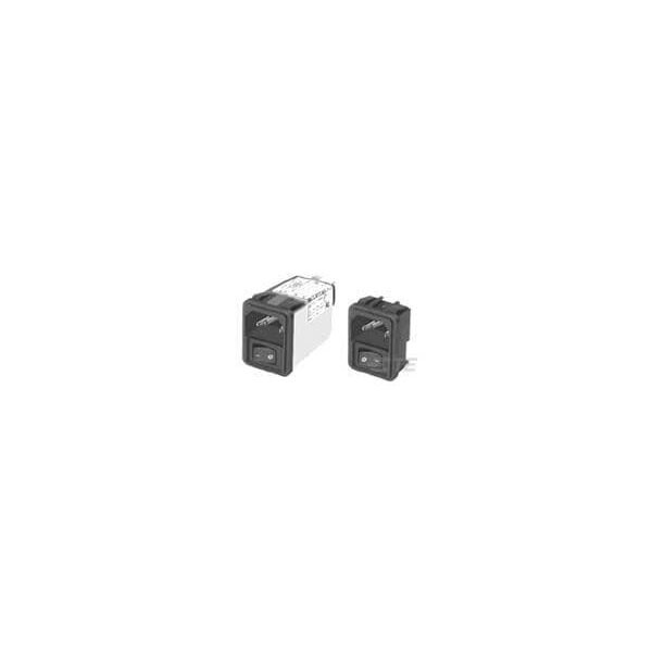 Conector de corriente principal Corcom, 115/230Vac, macho, terminal de soldadura, receptáculo - 10CS1