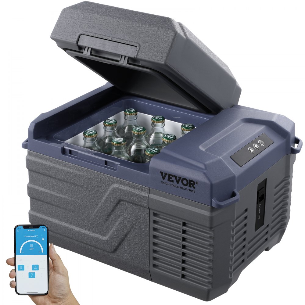 VEVOR Portable Car Refrigerator Freezer Compressor 12 L Single Zone for Car Home - WLCZBXX12LDQFHT0EV1