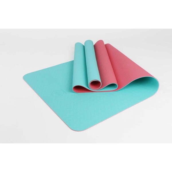 Maji Sports 2 Tone TPE Premium Yoga Mat  Blue/Pink - 1760BLUE-PINK-MAJ
