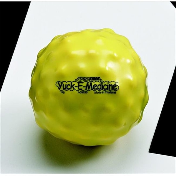Sportime Sportime 021252 2.2 Lbs. - 5 In. Yuck-E-Medicine Ball - Yellow - 21252