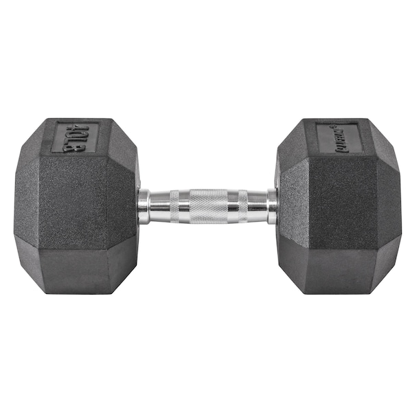 Lifeline Fitness Hex Rubber Dumbbell, 40lbs - LLHRD40