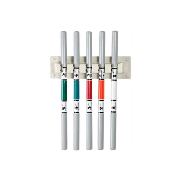 Fabrication Enterprises WaTE Bar Wall Rack For Exercise Weight Bars, 5-Bar Vertical Rack - 10-1643