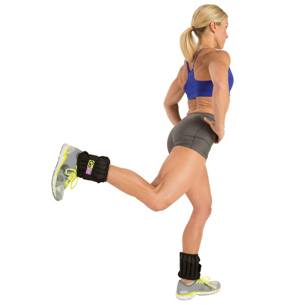 Gofit 5-Pound Pair of Padded Pro Ankle Weights - GF-P5W
