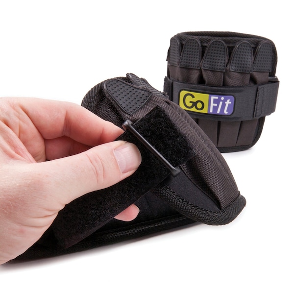 Gofit 5-Pound Pair of Padded Pro Ankle Weights - GF-P5W