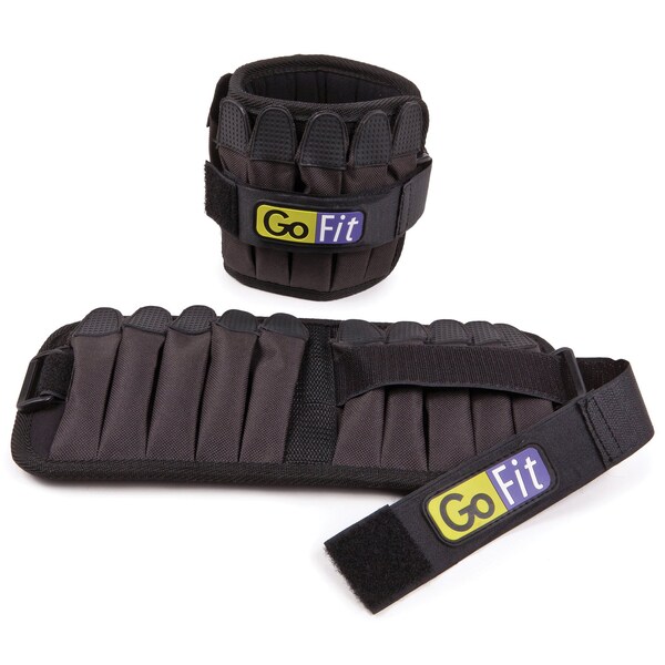 Gofit 5-Pound Pair of Padded Pro Ankle Weights - GF-P5W