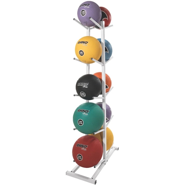 Champion Sports Double Medicine Ball, 10", Storage Tree - MBR2
