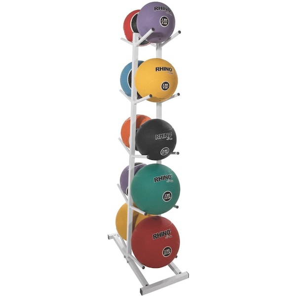 Champion Sports Double Medicine Ball, 10", Storage Tree - MBR2