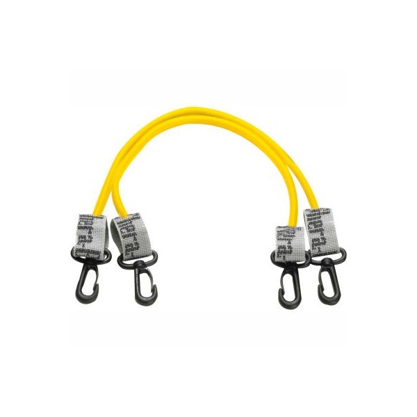 Fabrication Enterprises Thera-Band Exercise Station Accessory, 18" Yellow Tubing with Connectors, 1 Pair - 10-1578