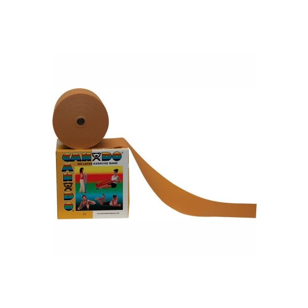 Fabrication Enterprises CanDo Latex-Free Exercise Band, Gold, 50 Yard Roll, 1 Roll/Box - 1361534