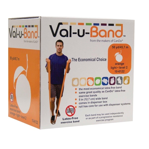 Val-U-Band Latex Free Band, 50 Yard - Orange - VAL-U-BAND-10-6122