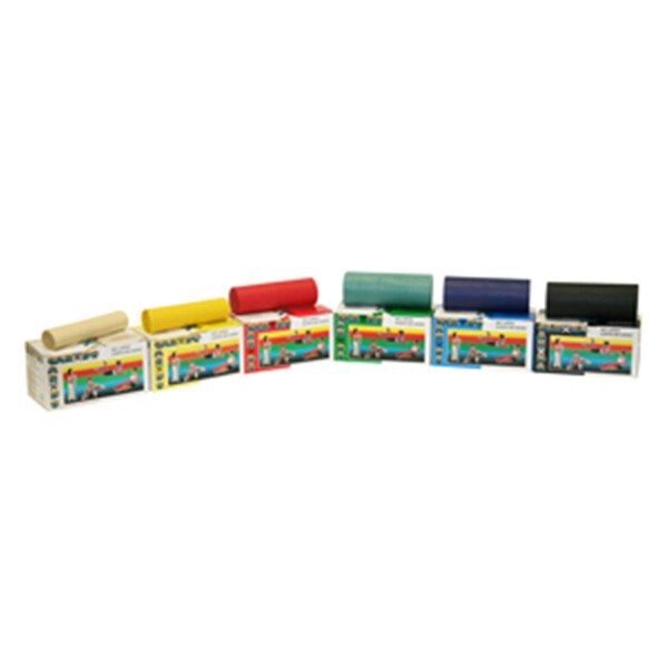 Cando International Latex Free Exercise Band, 6 yards Rolls - Set of 5 - CANDO-10-5618