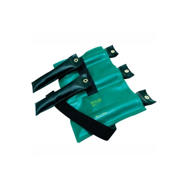 Fabrication Enterprises Pouch Adjustable Wrist and Ankle Weight, 25 lb., Green, 1 Set - 10-0305