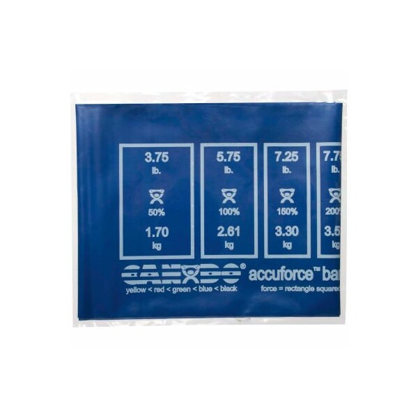 Fabrication Enterprises CanDo AccuForce Exercise Band, Blue, 48L Band - 1462706