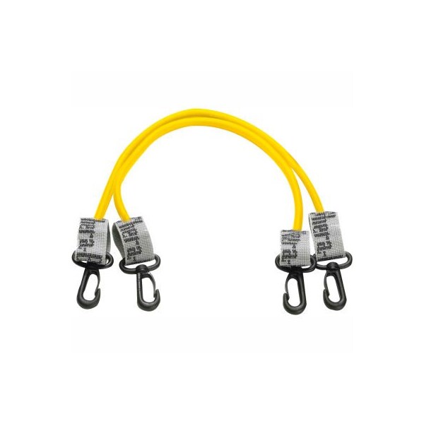 Fabrication Enterprises Thera-Band Exercise Station Accessory, 12" Yellow Tubing with Connectors, 1 Pair - 10-1577