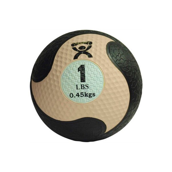 Fabrication Enterprises CanDo Firm Medicine Ball, 1 lb., 8" Diameter, Tan - 453176