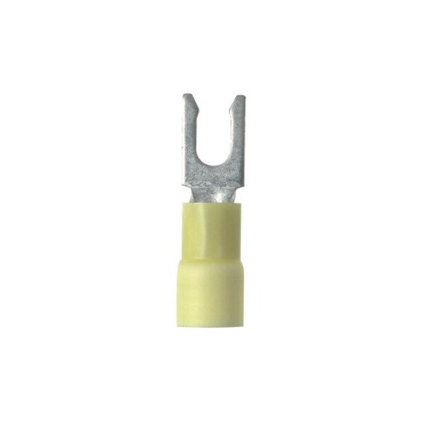 Panduit 12-10 AWG Vinyl Locking Fork Terminal #10 Stud PK50, Max. Voltage: 600V - PV10-10LFX-L