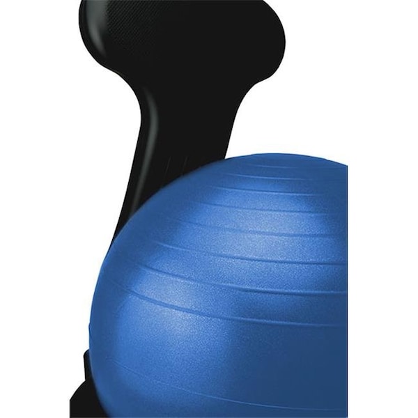 Fabrication Enterprises Fabrication Enterprises 30-1792B Cando Plastic Mobile Ball Chair With Back With O Arms Ball; Blue - Adult - 30-1792B