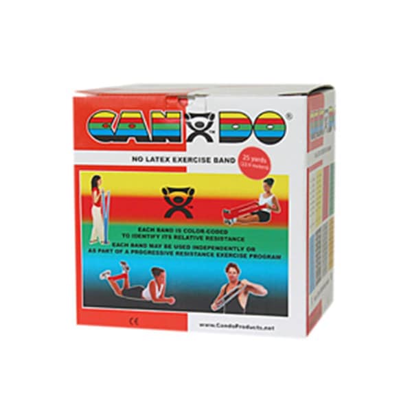 Cando International Latex Free Exercise Band, 25 yards Roll - Red, Light - CANDO-10-5632