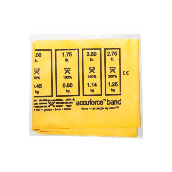 Fabrication Enterprises CanDo AccuForce Exercise Band, Yellow, 48L Band - 1461610
