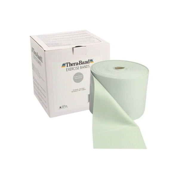 Fabrication Enterprises Thera-Band Latex Exercise Band, Silver, 50 Yard Roll/Box - 10-1018