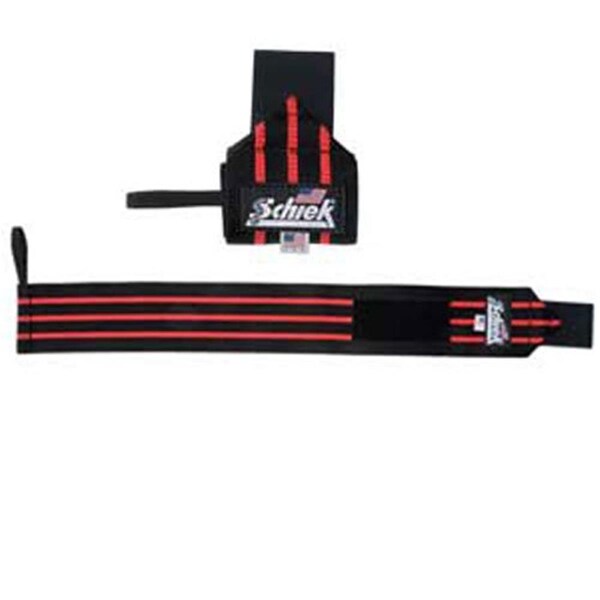 Schiek Sports 12 in. Black Line Wrist Wraps - S-1112B