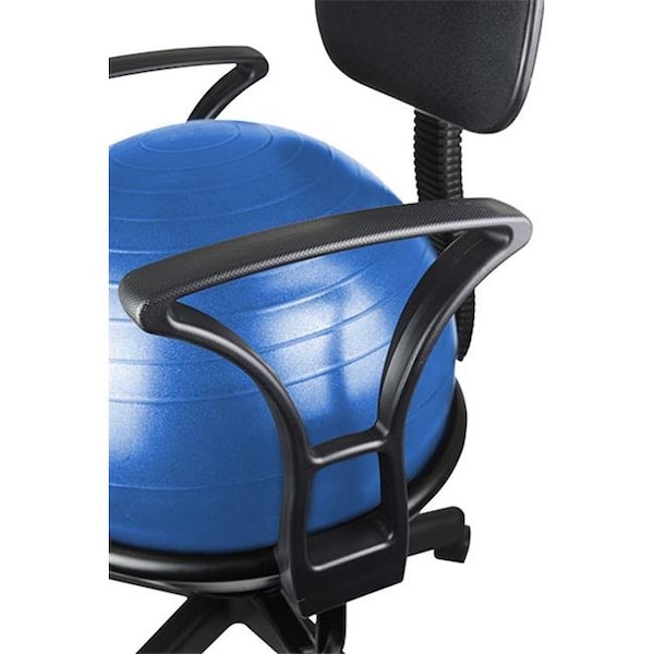 Fabrication Enterprises Fabrication Enterprises 30-1791B Cando Metal Mobile Ball Stabilizer Chair With Arms Ball; Blue - 30-1791B
