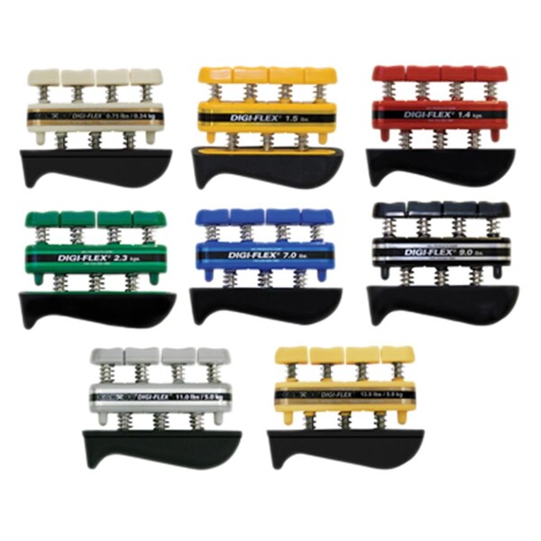 Fabrication Enterprises Fabrication Enterprises 10-0758 Cando Digi-Flex Hand Exerciser - Set of 8 - 10-0758