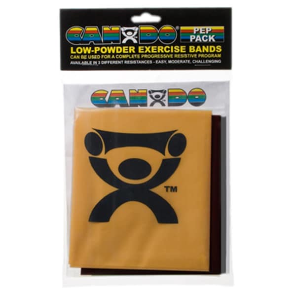 Fabrication Enterprises Fabrication Enterprises 10-5284 Cando Exercise Band Pep Pack - Black; Silver & Gold - 1236257